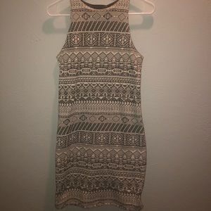 Gray&White-Patterned Dress